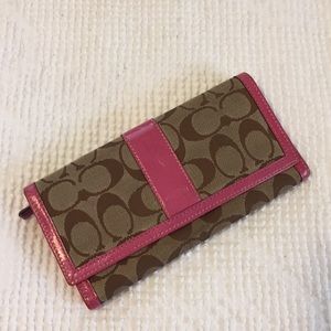 Pink Coach Wallet